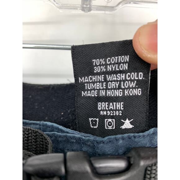 Vintage Prana Cargo Shorts Mens Sz Medium Navy Blue Adjustable Waist 12" Inseam - Picture 5 of 6